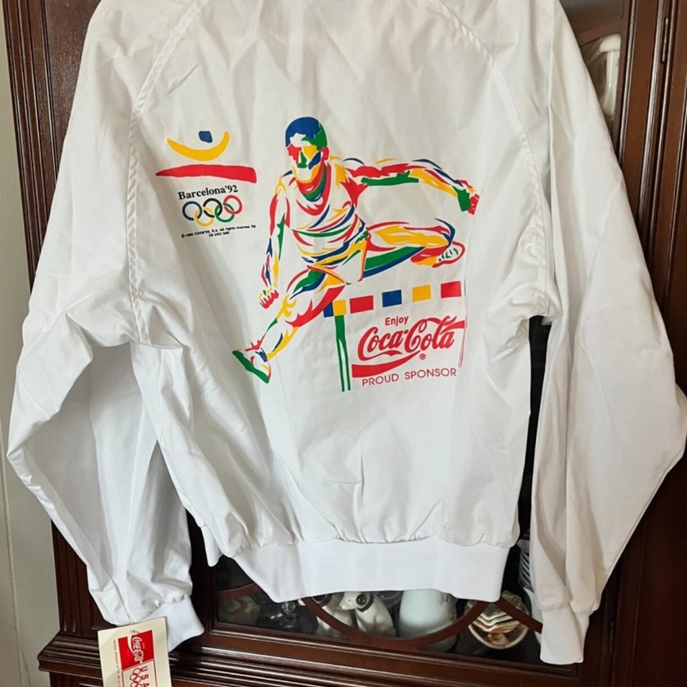 COKE Coca Cola 1992 Barcelona Olympics Jacket Size M Swingster NWT